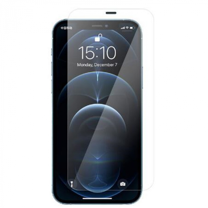 Folie de Sticla Securizata pentru Apple iPhone 15, Flippy, Vizibilitate HD, Protectie Completa 9D, Transparent [3]