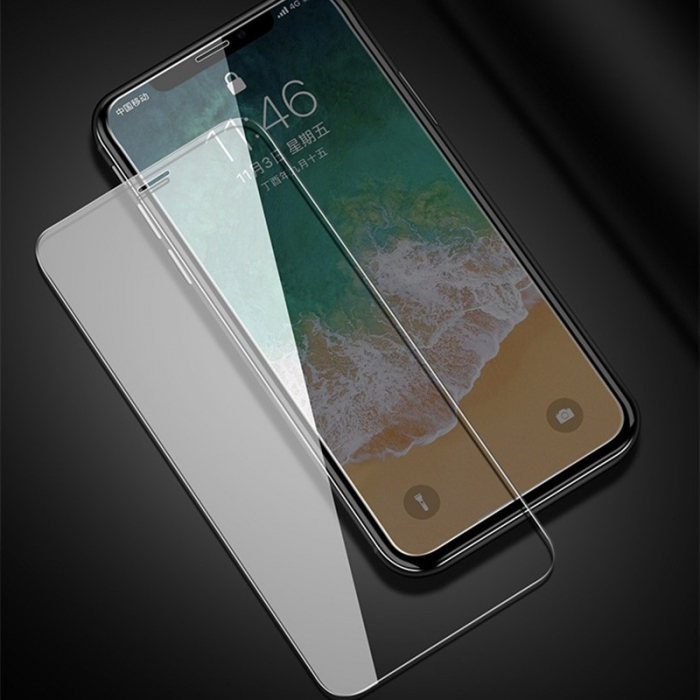 Folie de Sticla Securizata pentru Apple iPhone 15, Flippy, Vizibilitate HD, Protectie Completa 9D, Transparent [2]