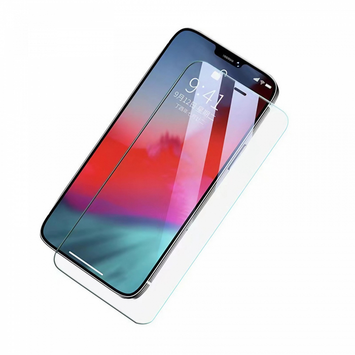 Folie de Sticla Securizata pentru Apple iPhone 15, Flippy, Vizibilitate HD, Protectie Completa 9D, Transparent [1]