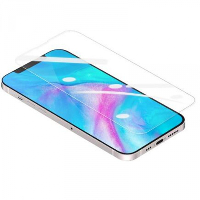 Folie de Sticla Securizata pentru Apple iPhone 15, Flippy, Vizibilitate HD, Protectie Completa 9D, Transparent [4]