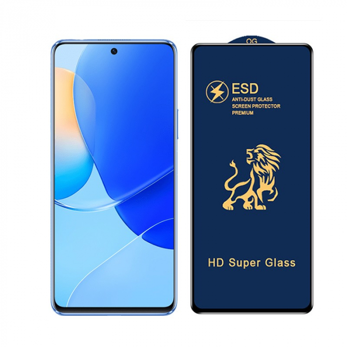 Folie ecran Flippy pentru Huawei NOVA 9 SE, Sticla ESD Premium, Lion HD Super Glass, Anti-static, Negru [1]