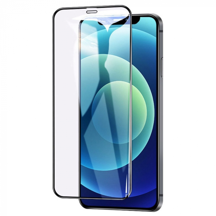 Folie ecran Flippy pentru iPhone 13 / 13 Pro/ 14, Sticla ESD, Top Glass, Anti-static, Negru [15]