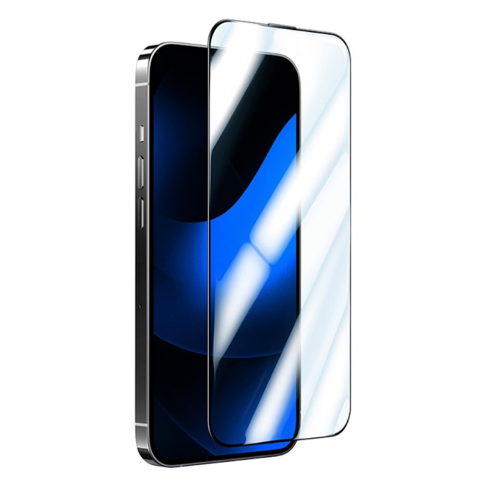 Folie ecran Flippy pentru iPhone 14 Pro Max, Sticla ESD, Top Glass, Anti-static, Negru [1]