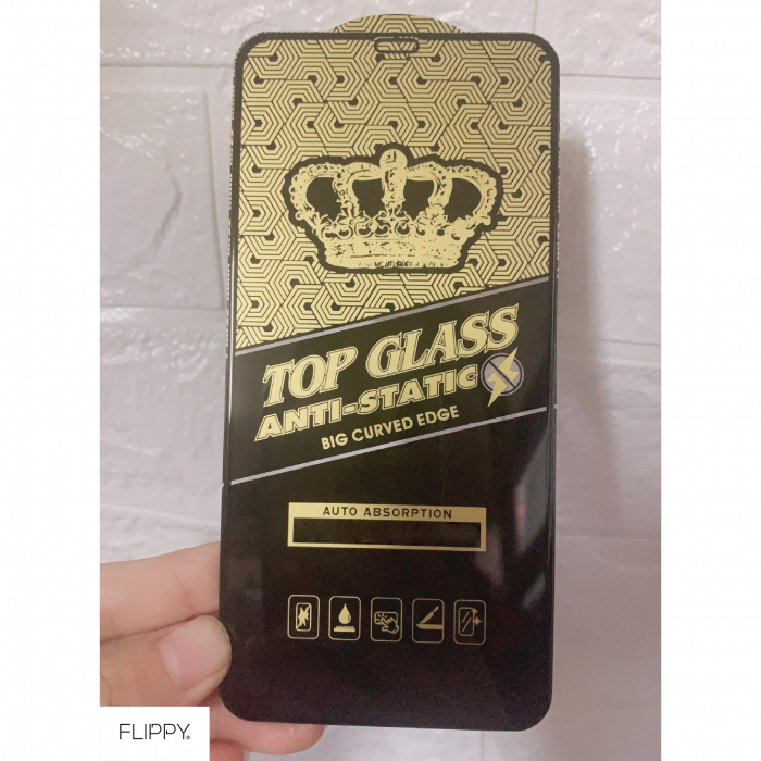Folie ecran Flippy pentru iPhone 14 Pro, Sticla ESD, Top Glass, Anti-static, Negru [7]