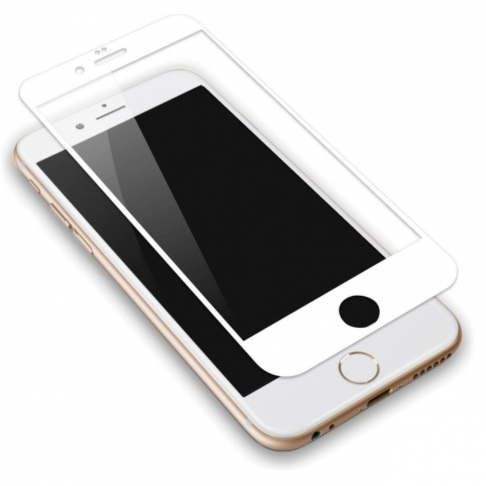 Folie Sticla Apple iPhone 7 4D/5D Alb [3]