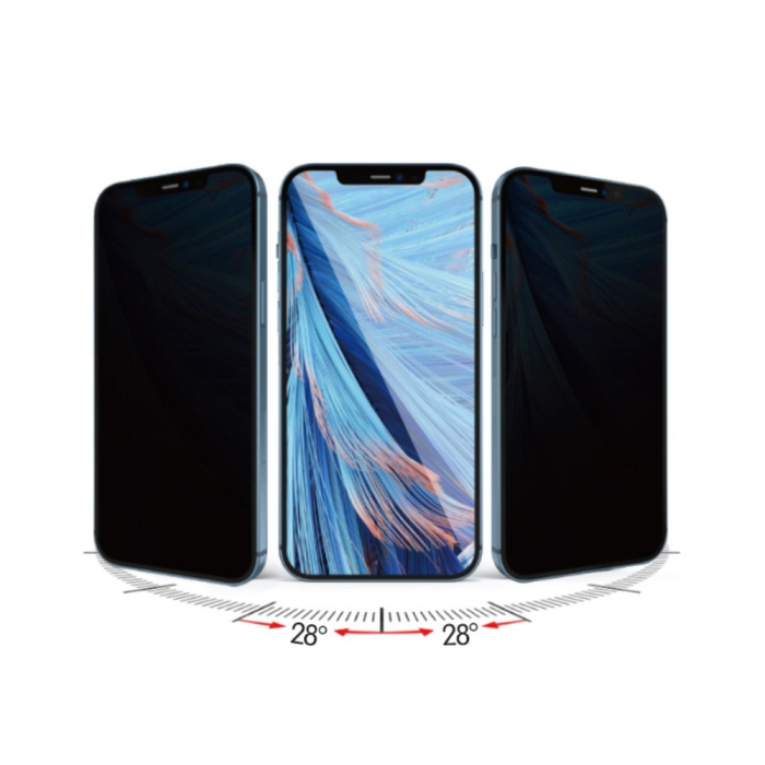 Folie Sticla securizata Flippy® compatibila cu Samsung S20 FE Full Glue Privacy Negru [2]