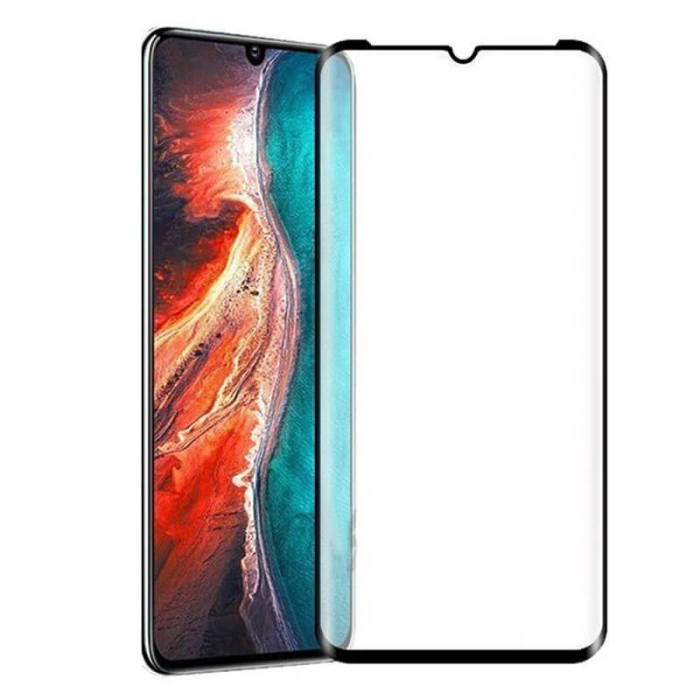 Folie Sticla Curbata, compatibila cu Huawei P30 Pro Full Face Negru, Flippy [4]