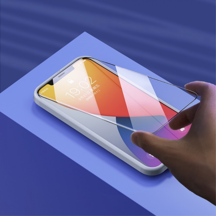 Folie Sticla curbata Flippy® pentru Oppo Find X5 Pro Ful Glue Negru [3]