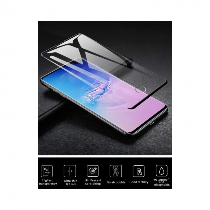 Folie Sticla curbata securizata Flippy compatibila cu Samsung S21 Ultra Full Glue Negru [3]