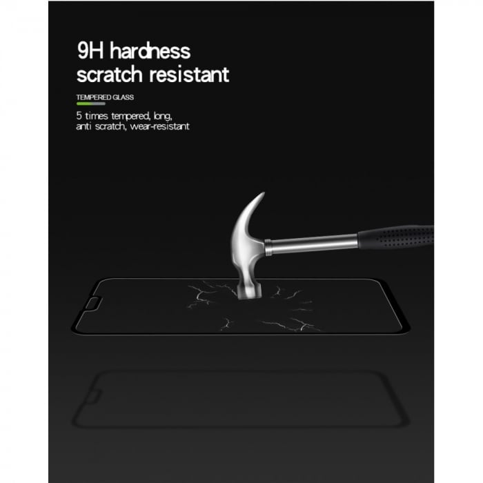 Folie Sticla Flippy® compatibila cu Huawei Y9 2019 111D Negru [10]