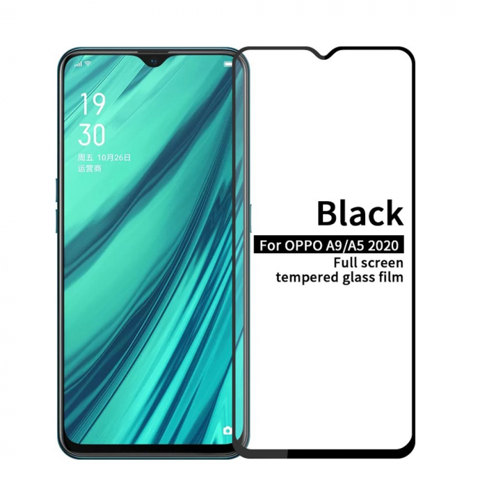 Folie Sticla Flippy® compatibila cu Oppo A9 2020 111D Negru [2]