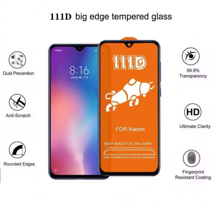 Folie Sticla Flippy® compatibila cu Oppo A9 2020 111D Negru [10]