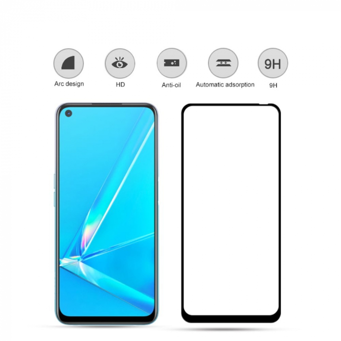 Folie Sticla Flippy® compatibila cu Oppo A9 2020 111D Negru [4]