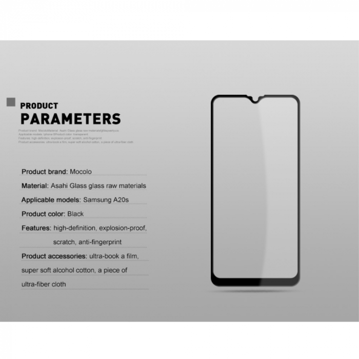 Folie Sticla Flippy® compatibila cu Samsung A20S 111D Negru [9]