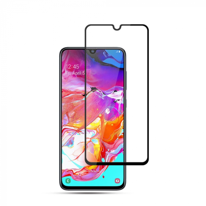 Folie Sticla Flippy® compatibila cu Samsung Galaxy A70 111D Negru [6]