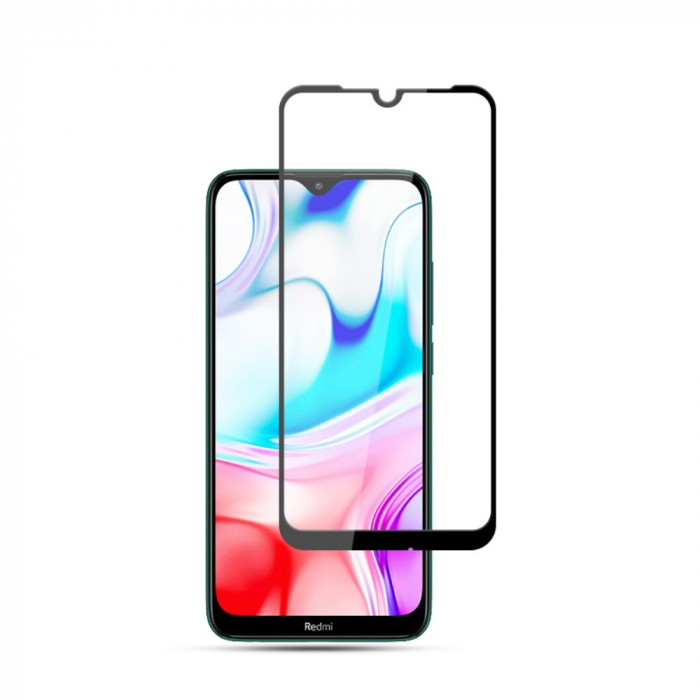 Folie Sticla Flippy® compatibila cu Xiaomi Redmi 8 111D Negru [2]