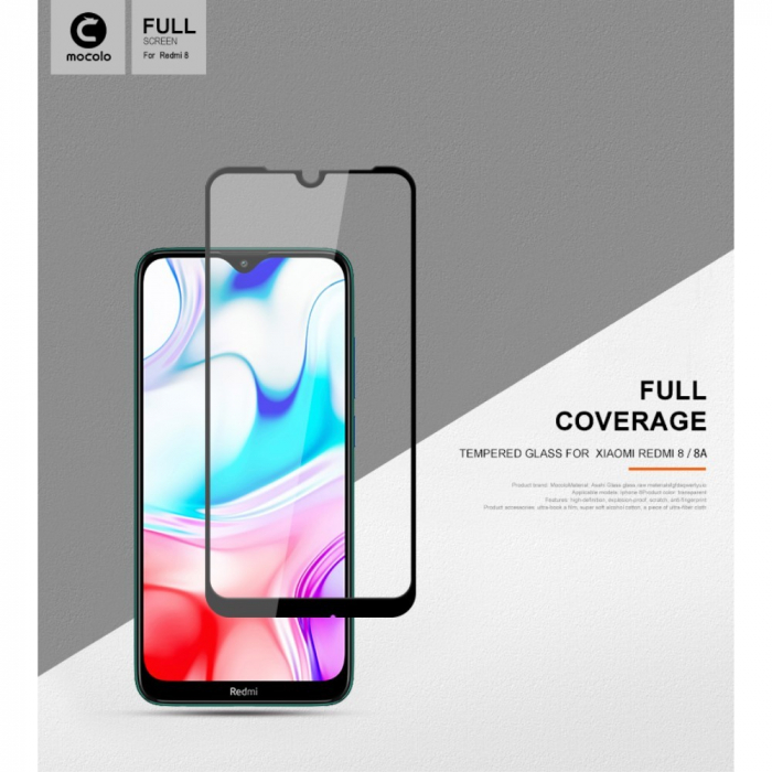 Folie Sticla Flippy® compatibila cu Xiaomi Redmi 8 111D Negru [11]