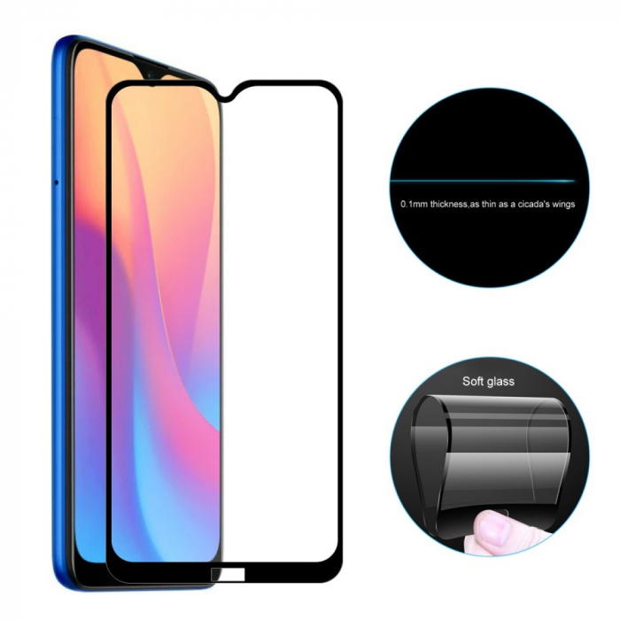 Folie Sticla Flippy® compatibila cu Xiaomi Redmi 8A 111D Negru [2]