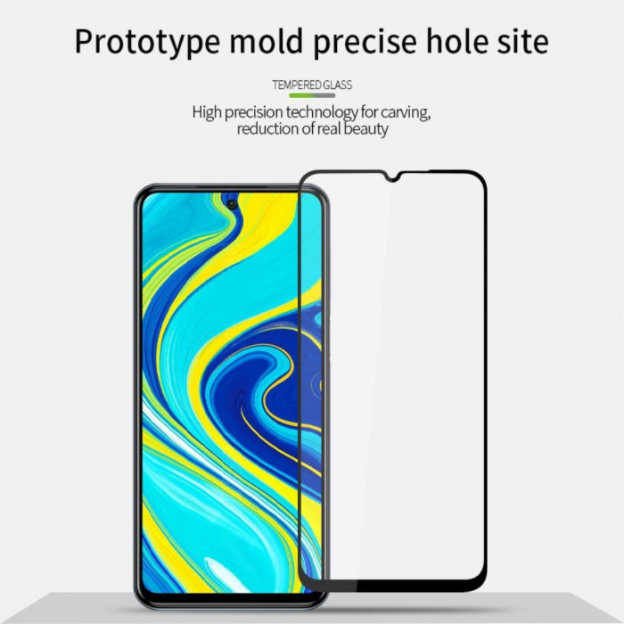 Folie Sticla Flippy® compatibila cu Xiaomi Redmi 9 111D Negru [18]
