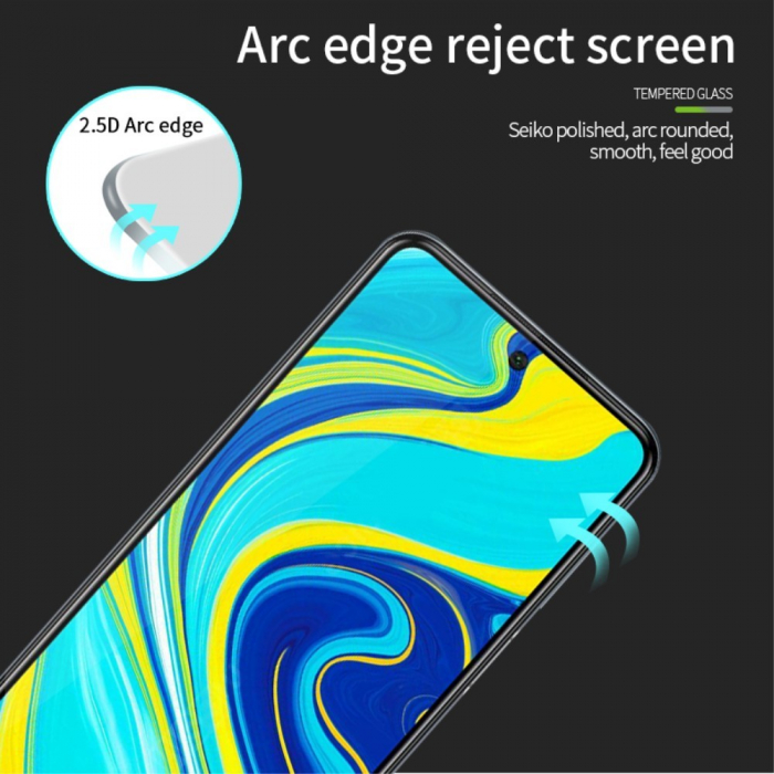 Folie Sticla Flippy® compatibila cu Xiaomi Redmi 9 111D Negru [17]