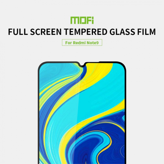 Folie Sticla Flippy® compatibila cu Xiaomi Redmi 9 111D Negru [15]