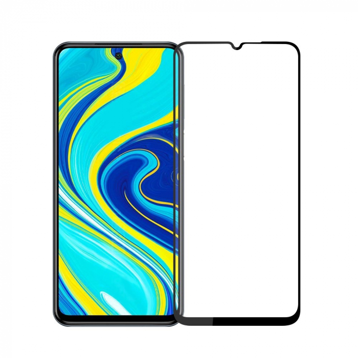 Folie Sticla Flippy® compatibila cu Xiaomi Redmi 9 111D Negru [2]
