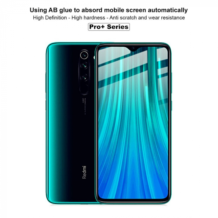Folie Sticla Flippy® compatibila cu Xiaomi Redmi Note 8 Pro 111D Negru [19]
