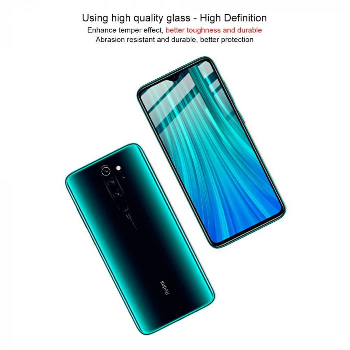 Folie Sticla Flippy® compatibila cu Xiaomi Redmi Note 8 Pro 111D Negru [17]