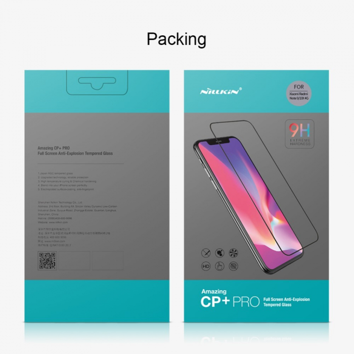 Folie Sticla Flippy® compatibila cu Xiaomi Redmi Note 9 111D Negru [14]