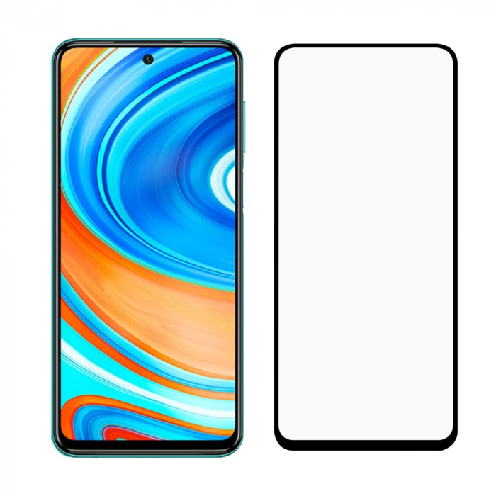 Folie Sticla Flippy® compatibila cu Xiaomi Redmi Note 9 Pro 111D Negru [8]