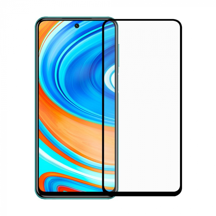 Folie Sticla Flippy® compatibila cu Xiaomi Redmi Note 9 Pro 111D Negru [1]