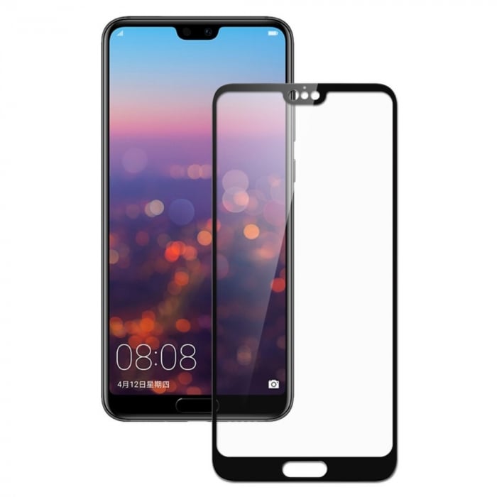 Folie Sticla Flippy® pentru Huawei P20 111D Negru [3]