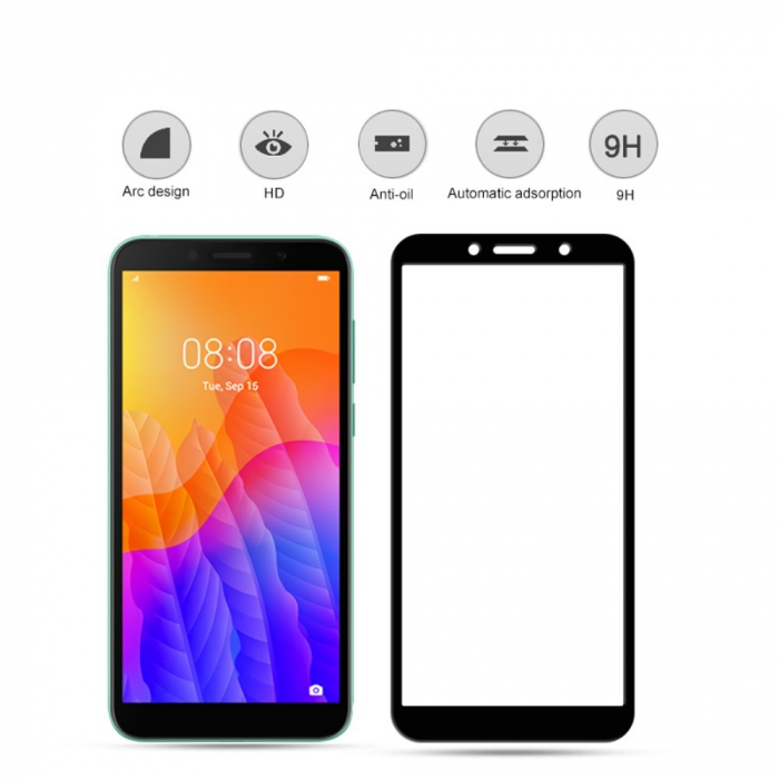 Folie Sticla Flippy® pentru Huawei Y5P 2020 111D Negru [3]