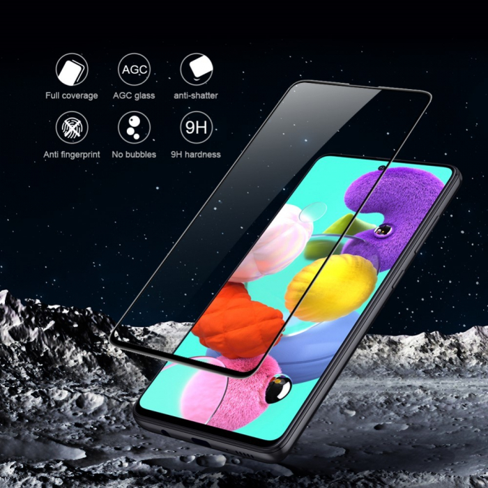 Folie Sticla Flippy® pentru Samsung A51 4G 111D Negru [5]
