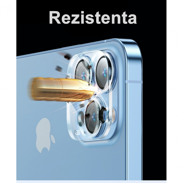 Folie Sticla pentru Camera Apple iPhone 15 / 15 Plus, Full Glue, Negru [4]