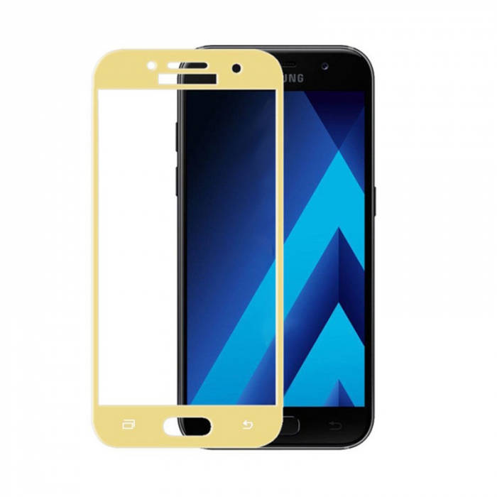 Folie Sticla Samsung Galaxy A7 2017 5D Auriu [3]