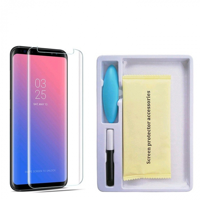 Folie Sticla Samsung Galaxy Note 8 Full Glue Nano Water Transparent [5]