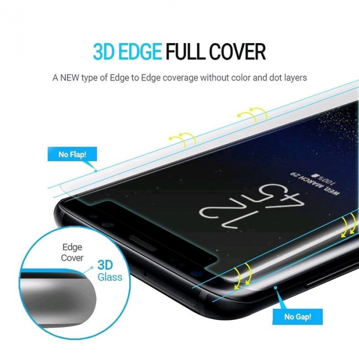 Folie Sticla Samsung Galaxy Note 8 Full Glue Nano Water Transparent [4]