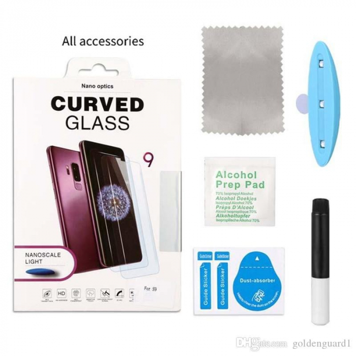Folie Sticla Samsung Galaxy Note 9 Full Glue Nano Water Transparent [6]