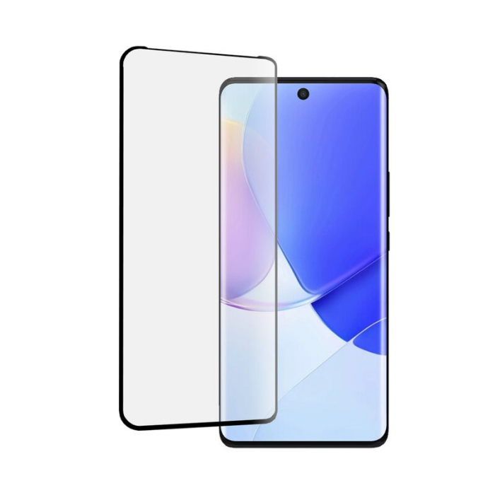 Folie Sticla securizata curbata Flippy® compatibila cu Huawei Nova 9 Full Glue Negru [1]