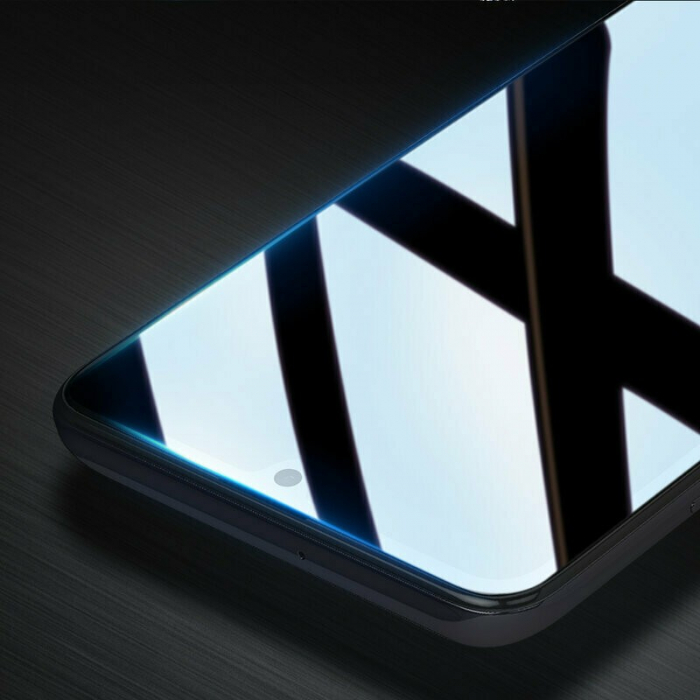 Folie Sticla Securizata Curbata Flippy pentru Samsung S10 Plus cu recunoastere a amprentelor digitale, 9H, lipici margine, contur negru [4]