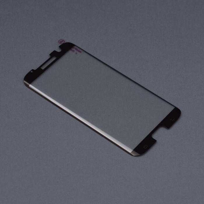 Folie Sticla Securizata Curbata Flippy pentru Samsung S7 Edge, 9H, lipici margine, contur negru [4]