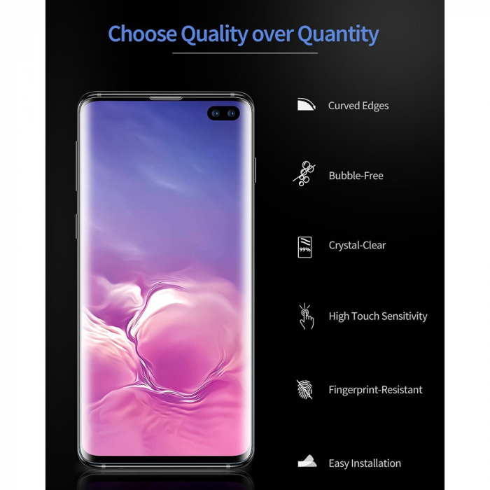 Folie Sticla securizata electrostatica Flippy pentru iPhone XR / 11, Sticla ESD, Top Glass, Anti-static, Negru [5]