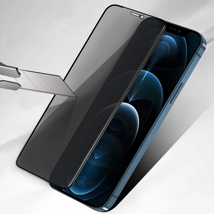 Folie ecran Flippy pentru iPhone 14 Pro, Sticla Privacy, Transparenta, Protectie Completa [4]