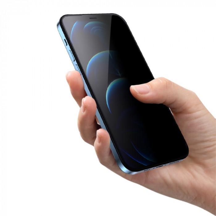 Folie ecran Flippy pentru iPhone 14 Pro, Sticla Privacy, Transparenta, Protectie Completa [6]