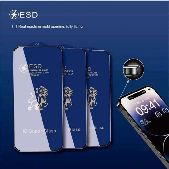 Folie Sticla securizata electrostatica Flippy pentru Samsung A54 5G, Sticla ESD, Top Glass, Anti-static, Negru [5]