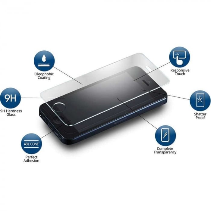 Folie Sticla Securizata Flippy, 9H, Transparenta HD, pentru pentru Huawei Y6 2019,Transparent [2]
