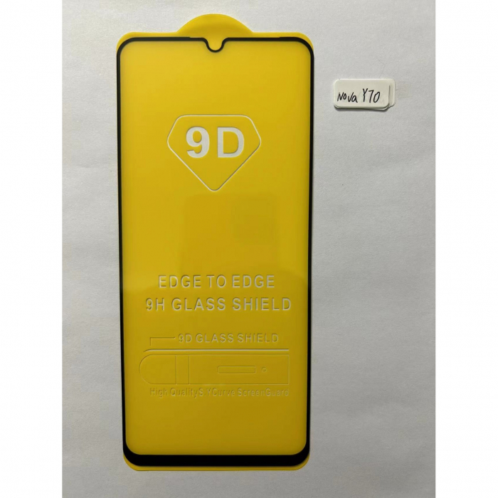 Folie Sticla Securizata Flippy compatibil cu Huawei Nova Y70, Full Glue Negru [2]