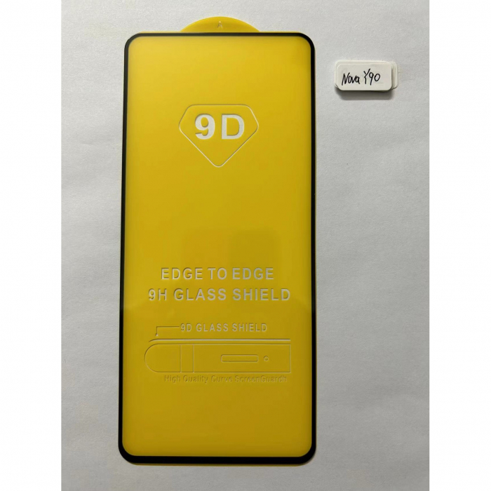 Folie Sticla Securizata Flippy compatibil cu Huawei Nova Y90, Full Glue Negru [2]