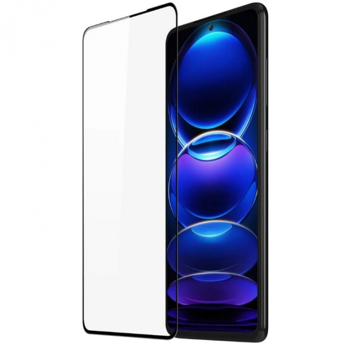Folie Sticla Securizata Flippy compatibil cu Xiaomi Redmi Note 12 Pro Plus, Full Glue Negru [1]